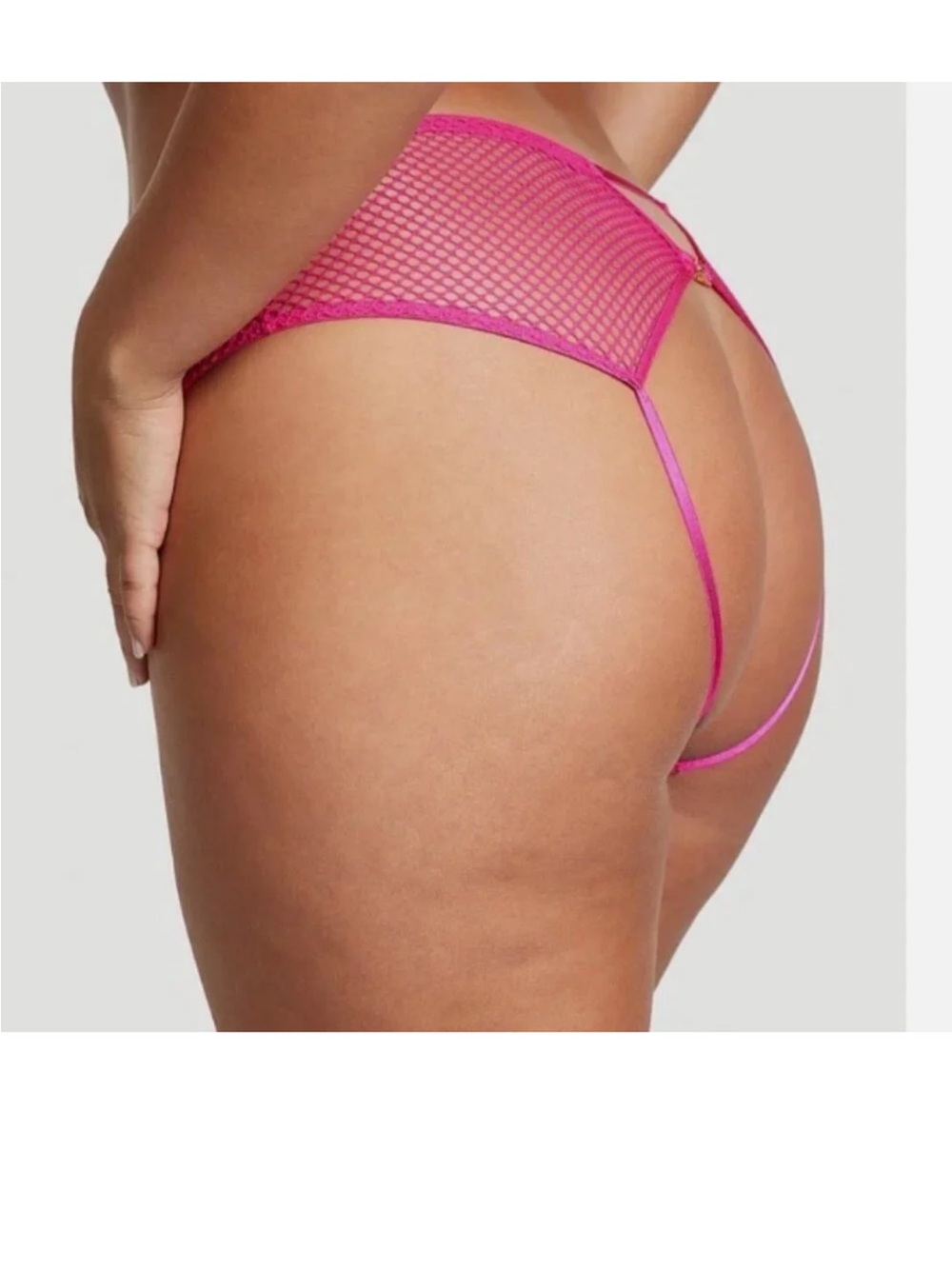 Victoria's Secret Very Sexy Open Back Cheeky Panty Small Fishnet
